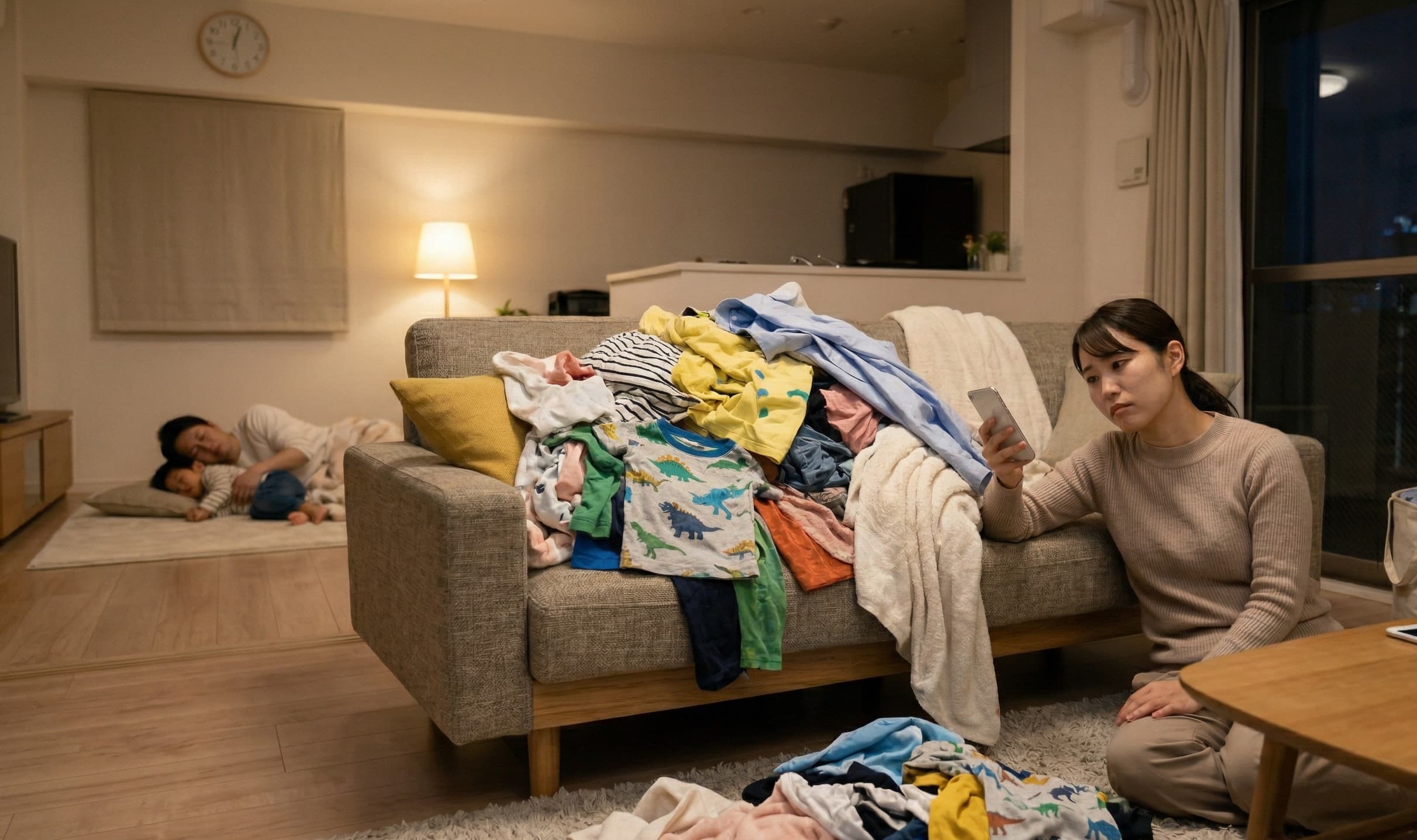 「ソファに座れない問題」と「週末が洗濯で終わる問題」——共働き世帯のリアル